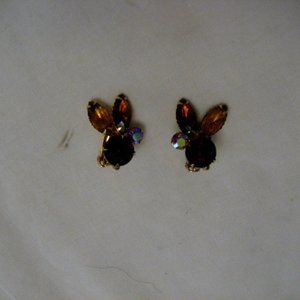 BEAU JEWELS RHINESTONE CLIP ONS
